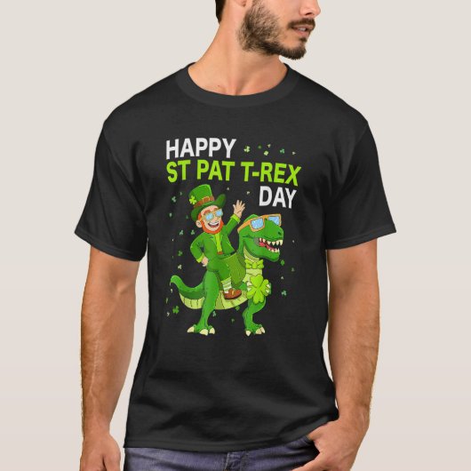 Happy St Pat Trex Day Dino St Patricks Day Toddler Tシャツ (正面)