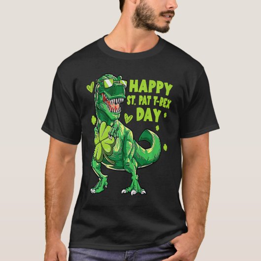 Happy St Pat Trex Day Dino St Patricks Day Toddler Tシャツ (正面)