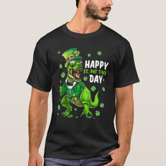 Happy St Pat Trex Day Dino St Patricks Day Toddler Tシャツ (正面)
