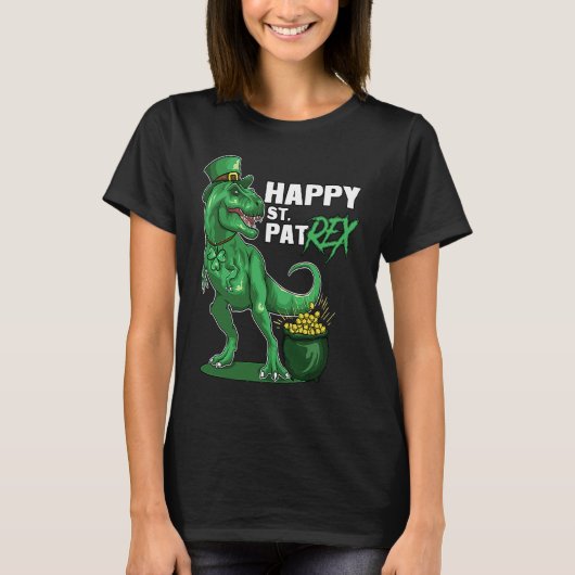 Happy St Pat Trex Day Dino St Patricks Day Toddler Tシャツ (正面)
