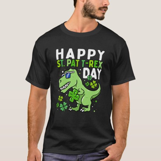 Happy St Pat Trex Day Dino St Patricks Day Toddler Tシャツ (正面)