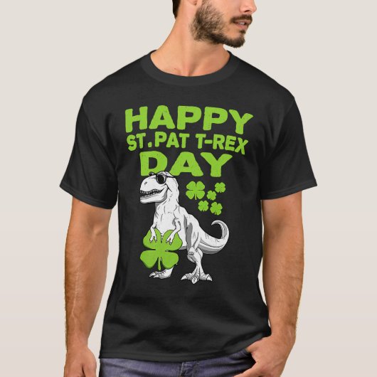 Happy St Pat Trex Day Dino St Patricks Day Toddler Tシャツ (正面)