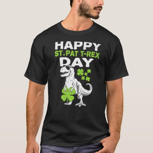 Happy St Pat Trex Day Dino St Patricks Day Toddler Tシャツ (正面)