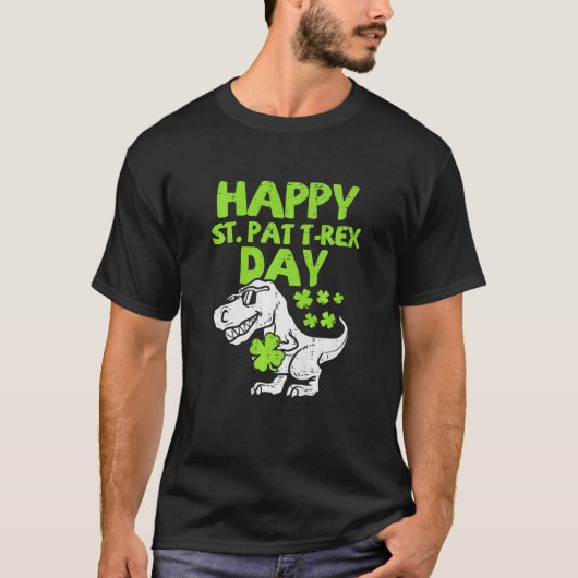 Happy St Pat Trex Day Dino St Patricks Day Toddler Tシャツ (正面)