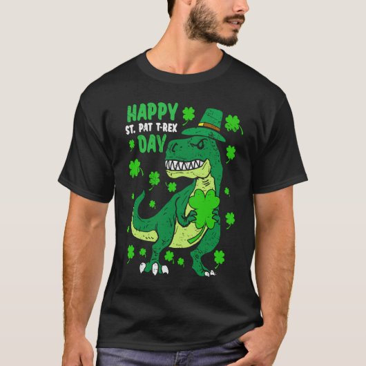 Happy St Pat Trex Day Dino St Patricks Day Toddler Tシャツ (正面)
