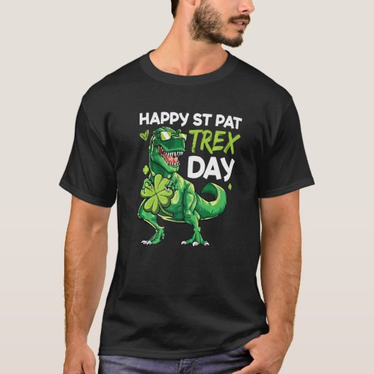 Happy St Pat Trex Day Dino St Patricks Day Toddler Tシャツ (正面)