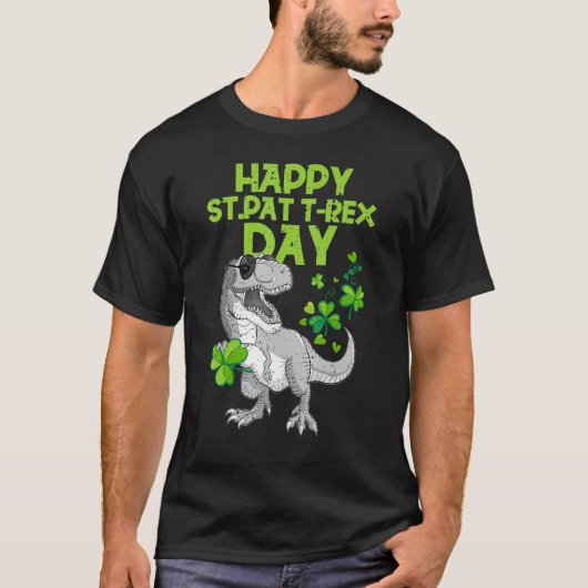 Happy St Pat Trex Day Dino St Patricks Day Toddler Tシャツ (正面)