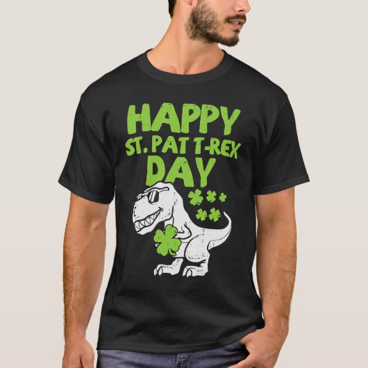 Happy St Pat Trex Day Dino St Patricks Day Toddler Tシャツ (正面)