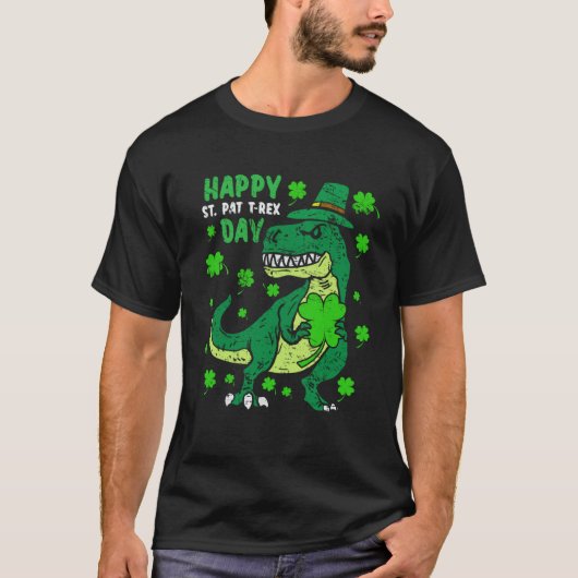 Happy St Pat Trex Day Dino St Patricks Day Toddler Tシャツ (正面)