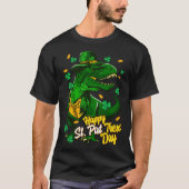 Happy St Pat Trex Day  Dinosaur St Patrick's Day P Tシャツ (正面)