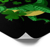 Happy St Pat Trex Day Dinosaur St Patricks Day Sha ポスター (角)