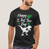 Happy St Pat Trex Day Dinosaur St Patrick's Day Tシャツ (正面)