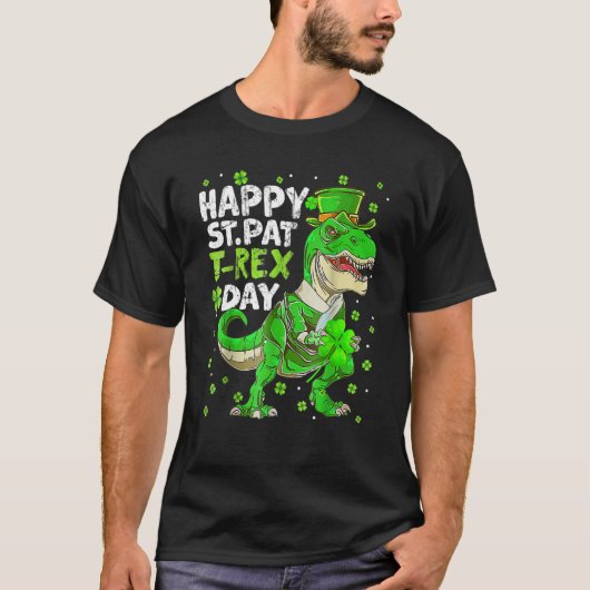 Happy St Pat Trex Day Dinosaur St Patricks Day Tod Tシャツ (正面)