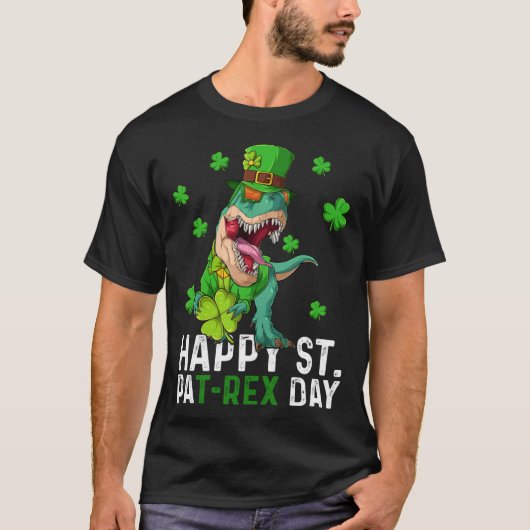 Happy St Pat Trex Day Dinosaur St Patricks Day Tod Tシャツ (正面)