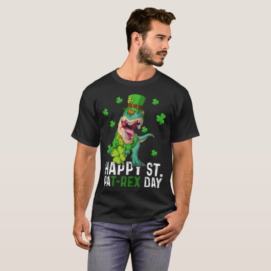 Happy St Pat Trex Day Dinosaur St Patricks Day Tod Tシャツ (正面フル)