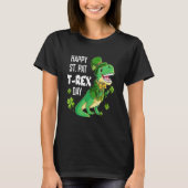 Happy St Pat Trex Day St Patricks Day Dinosaur Luc Tシャツ (正面)
