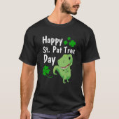 Happy St Pat Trex DayDinosaur St Patrick's Day Tシャツ (正面)