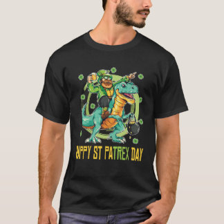 Happy St Patrex Day Rex Dinosaur Shamrock C leaf Tシャツ