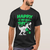 Happy St PaTRex Dinosaur Saint Patrick's Day Boys Tシャツ (正面)