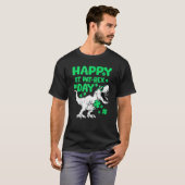 Happy St PaTRex Dinosaur Saint Patrick's Day Boys Tシャツ (正面フル)