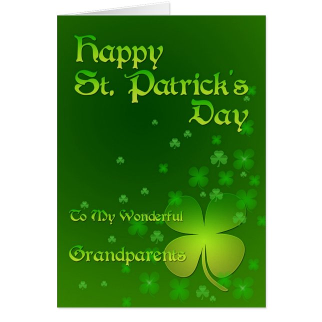 Happy St Patrickのデイカード (正面)