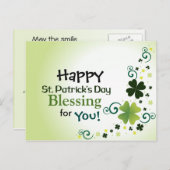 Happy St. Patrickの日賛美の葉書 ポストカード (正面/裏面)