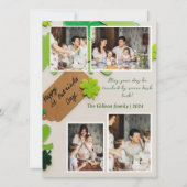 Happy St. patrickの日Shamrocks家族の写真 シーズンカード (正面)