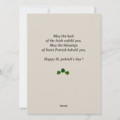 Happy St. patrickの日Shamrocks家族の写真 シーズンカード (裏面)