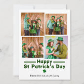 Happy St. patrickの日Shamrocks家族の写真 シーズンカード (正面)