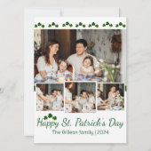 Happy St. patrickの日Shamrocks家族の写真 シーズンカード (正面)