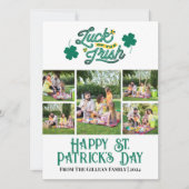 Happy St. patrickの日Shamrocks家族の写真 シーズンカード (正面)
