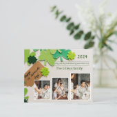 Happy St. patrickの日Shamrocks家族の写真 シーズンカード (スタンド正面)