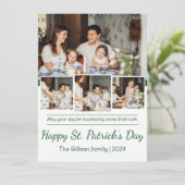 Happy St. patrickの日Shamrocks家族の写真 シーズンカード (スタンド正面)