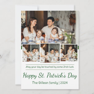 Happy St. patrickの日Shamrocks家族の写真 シーズンカード