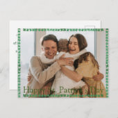 Happy St. patrickの日Shamrocks家族の写真 シーズンポストカード (正面/裏面)