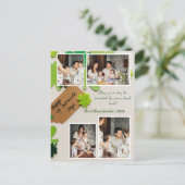 Happy St. patrickの日Shamrocks家族の写真 シーズンポストカード (スタンド正面)