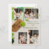 Happy St. patrickの日Shamrocks家族の写真 シーズンポストカード (正面/裏面)