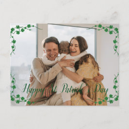 Happy St. patrickの日Shamrocks家族の写真 シーズンポストカード