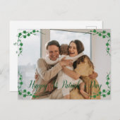 Happy St. patrickの日Shamrocks家族の写真 シーズンポストカード (正面/裏面)