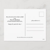 Happy St. patrickの日Shamrocks家族の写真 シーズンポストカード (裏面)