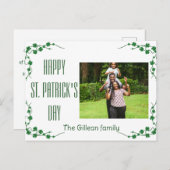 Happy St. patrickの日Shamrocks家族の写真 シーズンポストカード (正面/裏面)