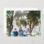 Happy St. patrickの日Shamrocks家族の写真 シーズンポストカード (正面/裏面)