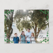 Happy St. patrickの日Shamrocks家族の写真 シーズンポストカード (正面)