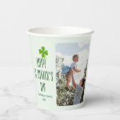 Happy St. patrickの日Shamrocks家族の写真 紙コップ (裏面)