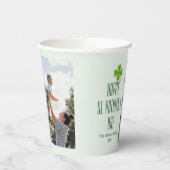 Happy St. patrickの日Shamrocks家族の写真 紙コップ (左)