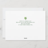 Happy St. patrickの日Shamrocks家族3写真 シーズンカード (裏面)