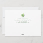 Happy St. patrickの日Shamrocks家族3写真 シーズンカード (裏面)