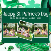 Happy St. patrickの日Shamrocks家族3写真 シーズンカード