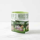 Happy St. patrickの日Shamrocks家族3写真 マグカップ (中央)