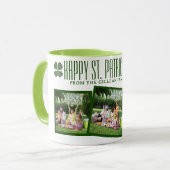 Happy St. patrickの日Shamrocks家族3写真 マグカップ (正面左)